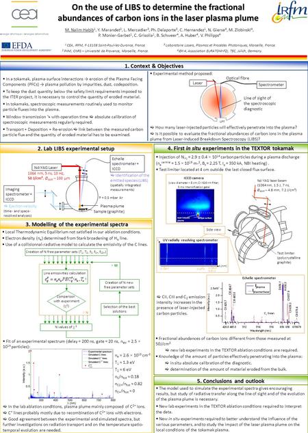 On the use of LIBS to determine the fractional abundances of carbon ions in the laser plasma plume M. Naiim Habib 1, Y. Marandet 2, L. Mercadier 3, Ph.