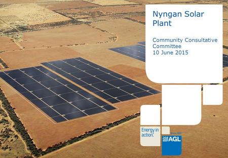 1 Nyngan Solar Plant Community Consultative Committee 10 June 2015.