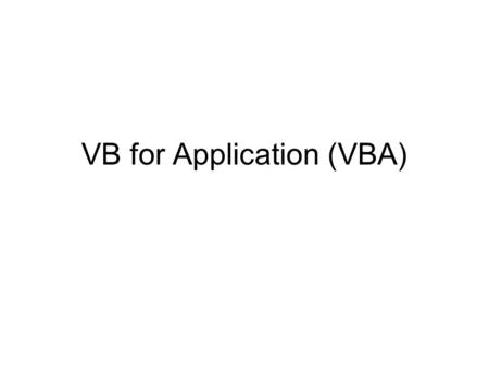 VB for Application (VBA). Sub find_noun() Dim range1 As Range Dim cell1 As Range Dim strign1 As String string1 = InputBox( 請輸入範圍 ) Set range1 = Range(string1)