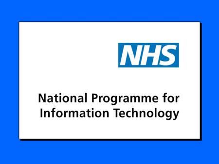 , NPfIT and the International Input into HL7 HL7 UK Annual Conference London Nov. 2nd 2004 NPfIT and the International Input into HL7 HL7 UK Annual Conference.