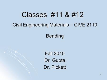 Civil Engineering Materials – CIVE 2110