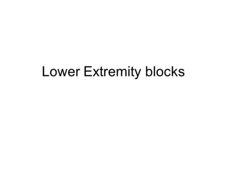 Lower Extremity blocks. Lumbar Plexus The lumbar plexus consists of five nerves on each side, the first of which emerges between the first and second.