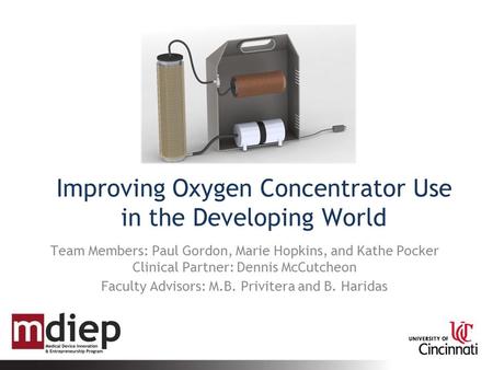 Improving Oxygen Concentrator Use in the Developing World