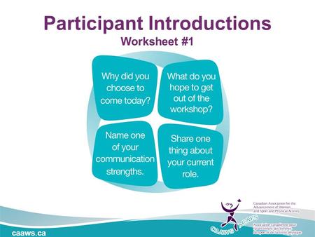 Participant Introductions Worksheet #1