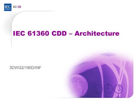 SC 3D IEC 61360 CDD – Architecture 3DWG2/190D/INF.