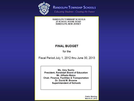 2% Cap on Tax Levy (BOE Approval required) The BOE is being asked to approve the Tax Levy Ref PAGE 14 Suspension of Activity Fee Anticipated State Reimbursement.