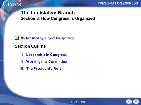 The Legislative Branch