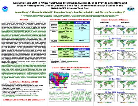 NW NCNE SCSESW Rootzone: 4 4 4 4 4 4 3 3 3 2 3 3 2 TOTAL PERCENTILEANOMALY Noah VEGETATION TYPE 2-meter Column Soil Moisture GR2/OSU LIS/Noah 01 May Climatology.