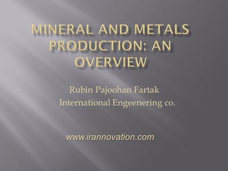 Www.irannovation.com Rubin Pajoohan Fartak co. International Engeenering.