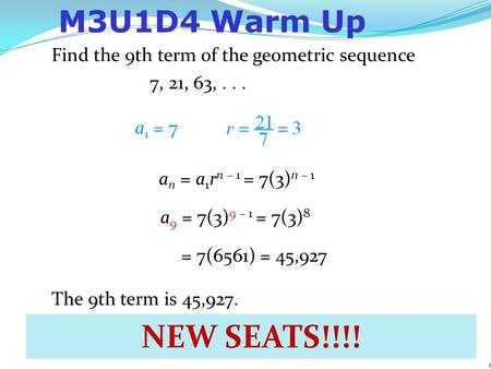 Example: Finding the nth Term