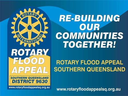 Why re-building our communities together is Rotary’s focus It aims to meet local needs identified by the communities, not for the communities. It helps.