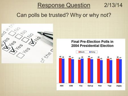 Can polls be trusted? Why or why not?