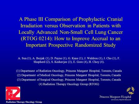 (4) Radiation Therapy Oncology Group (RTOG)