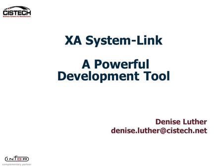 XA System-Link A Powerful Development Tool