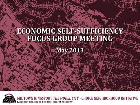 ECONOMIC SELF-SUFFICIENCY FOCUS GROUP MEETING May 2013.