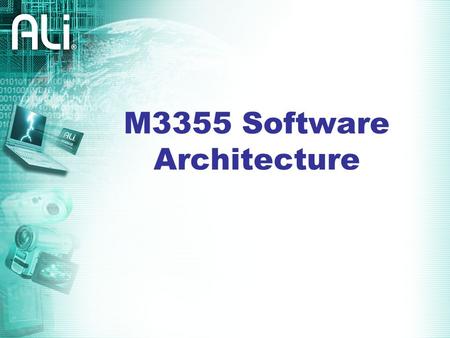 M3355 Software Architecture. Contents DVD Player System Overview M3355 S/W Architecture Overview M3355 System Software Introduction.