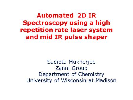 Automated 2D IR Spectroscopy using a high repetition rate laser system