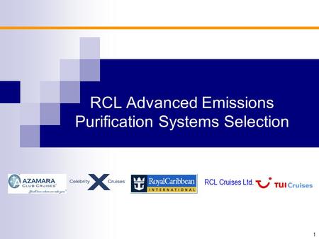 1 RCL Advanced Emissions Purification Systems Selection.