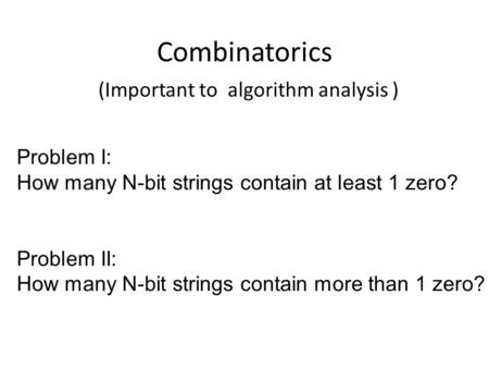 (Important to algorithm analysis )