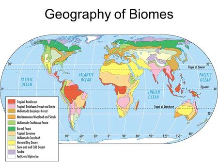 Geography of Biomes.