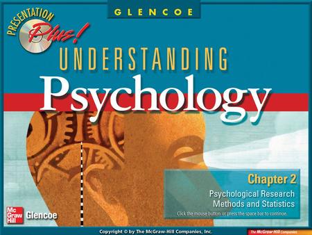 Splash Screen. Chapter Objectives · Section 1 What Is Research? Describe the process in which psychologists approach a research issue and conduct the.