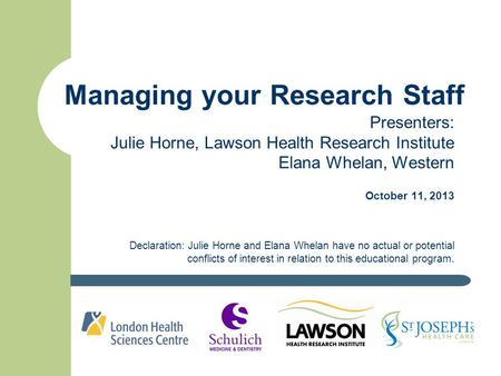 Managing your Research Staff