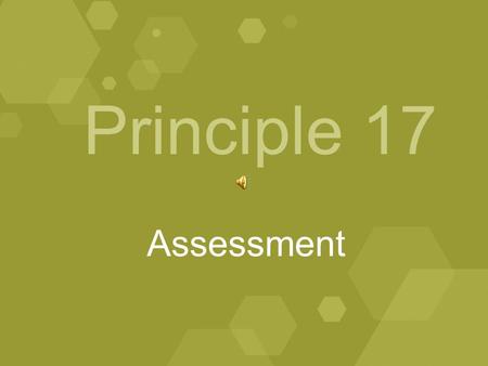 Principle 17 Assessment. January, 2009 A model Division II athletics program shall feature a tool that is used as a written assessment each year to measure.