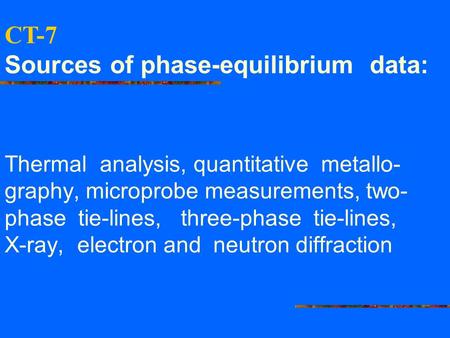 Sources of phase-equilibrium data: