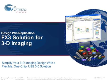 Design Win Replication: FX3 Solution for 3-D Imaging