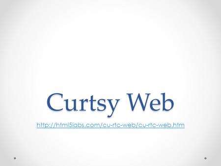 Curtsy Web