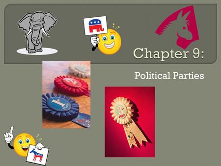 Political Parties.  Political Party - group that seeks to elect candidates to public office A label (voters identify with) An organization (nominate.