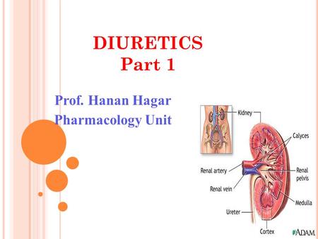 DIURETICS Part 1 Prof. Hanan Hagar Pharmacology Unit.