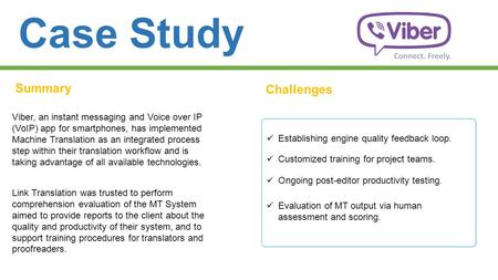 Case Study Summary Challenges