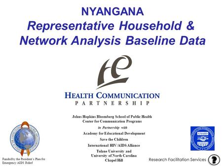 NYANGANA Representative Household & Network Analysis Baseline Data in Partnership with Academy for Educational Development Save the Children International.