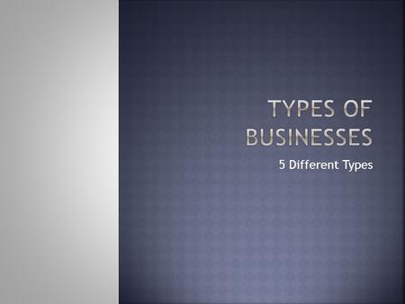 5 Different Types. Agriculture Economy During the 1800s – most businesses based on farming Made/grew what families needed 70% of population worked.