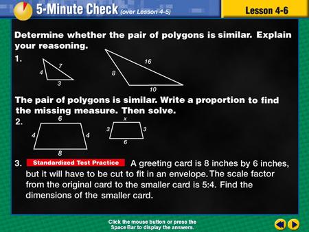 Transparency 6 Click the mouse button or press the Space Bar to display the answers.