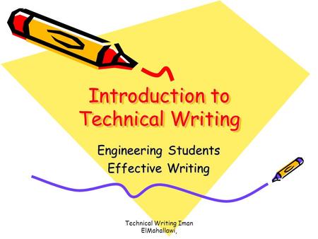 Introduction to Technical Writing