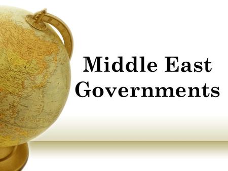 Middle East Governments