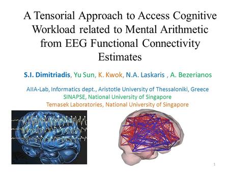 A Tensorial Approach to Access Cognitive Workload related to Mental Arithmetic from EEG Functional Connectivity Estimates S.I. Dimitriadis, Yu Sun, K.