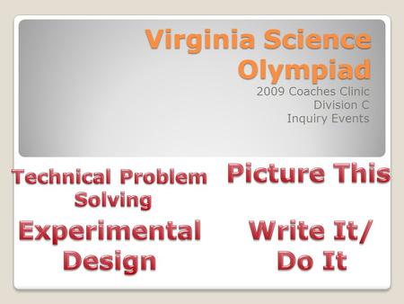 Virginia Science Olympiad