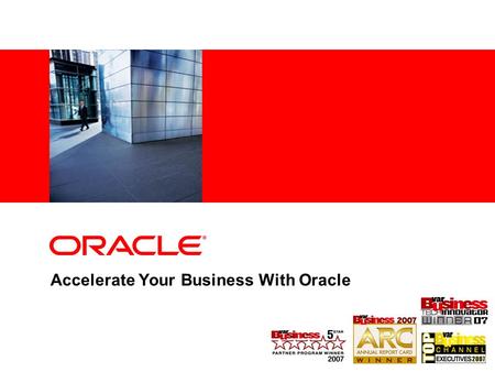 Accelerate Your Business With Oracle. Program Agenda RDMBS Market Opportunity Opportunity for Partners Oracle 1-Click Solutions Call to Action.