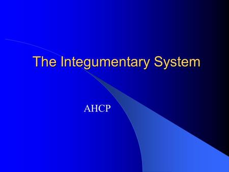 The Integumentary System AHCP. SOME FACTS ABOUT THE SKIN THAT YOU ARE IN… Its Waterproof, Stretchable,Washable, yet Tough! Its automatically repairs small.