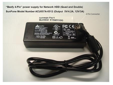 “Beefy 4-Pin” power supply for Network HDD (Quad and Double)