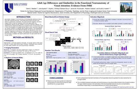  Participants Right-handed, community-dwelling individuals; 16 younger adults (19-28 years; 8 female); 16 older adults (60-82 years; 8 female). Participants.