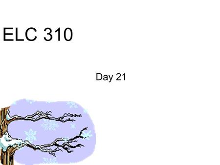 ELC 310 Day 21. Agenda Third Student Case –Terra Lycos by Karen –E-mail presentations at least 15 min before class so I may upload to web server Case.