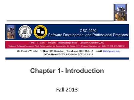 Chapter 1- Introduction Fall 2013. Chapter 1- Introduction Lecture 1.