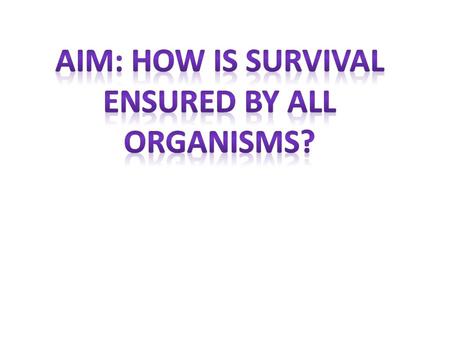 Do Now: Imagine you are a new cast member on the show “Survivor” ….according to the rules you are allowed to bring three items of your choice. What.