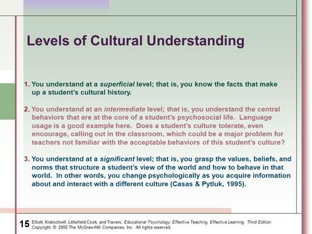 Elliott, Kratochwill, Littlefield Cook, and Travers, Educational Psychology: Effective Teaching, Effective Learning, Third Edition. Copyright © 2000 The.