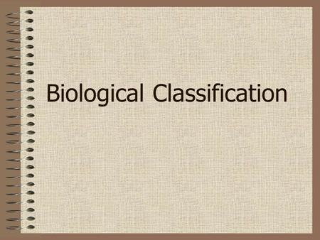 Biological Classification