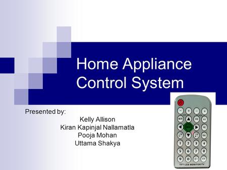 Home Appliance Control System